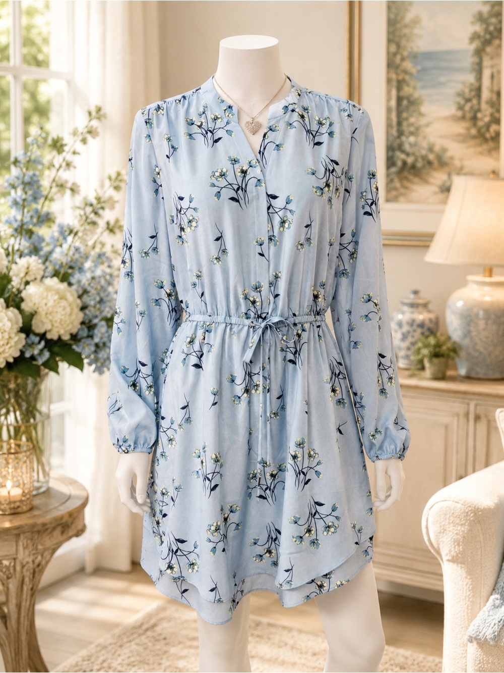 NWT 𝘼𝙣𝙩𝙝𝙧𝙤𝙥𝙤𝙡𝙤𝙜𝙞𝙚 𝘔𝘢𝘪𝘴𝘰𝘯 𝘑𝘶𝘭𝘦𝘴 Dress “Cornflower” Large